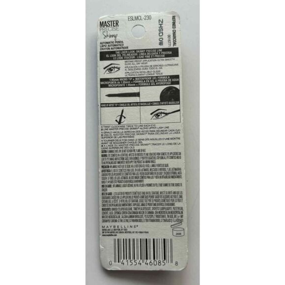 Maybelline Master Precise Skinny Waterproof Eye Pencil 230 Refined Charcoal - Picture 2 of 2